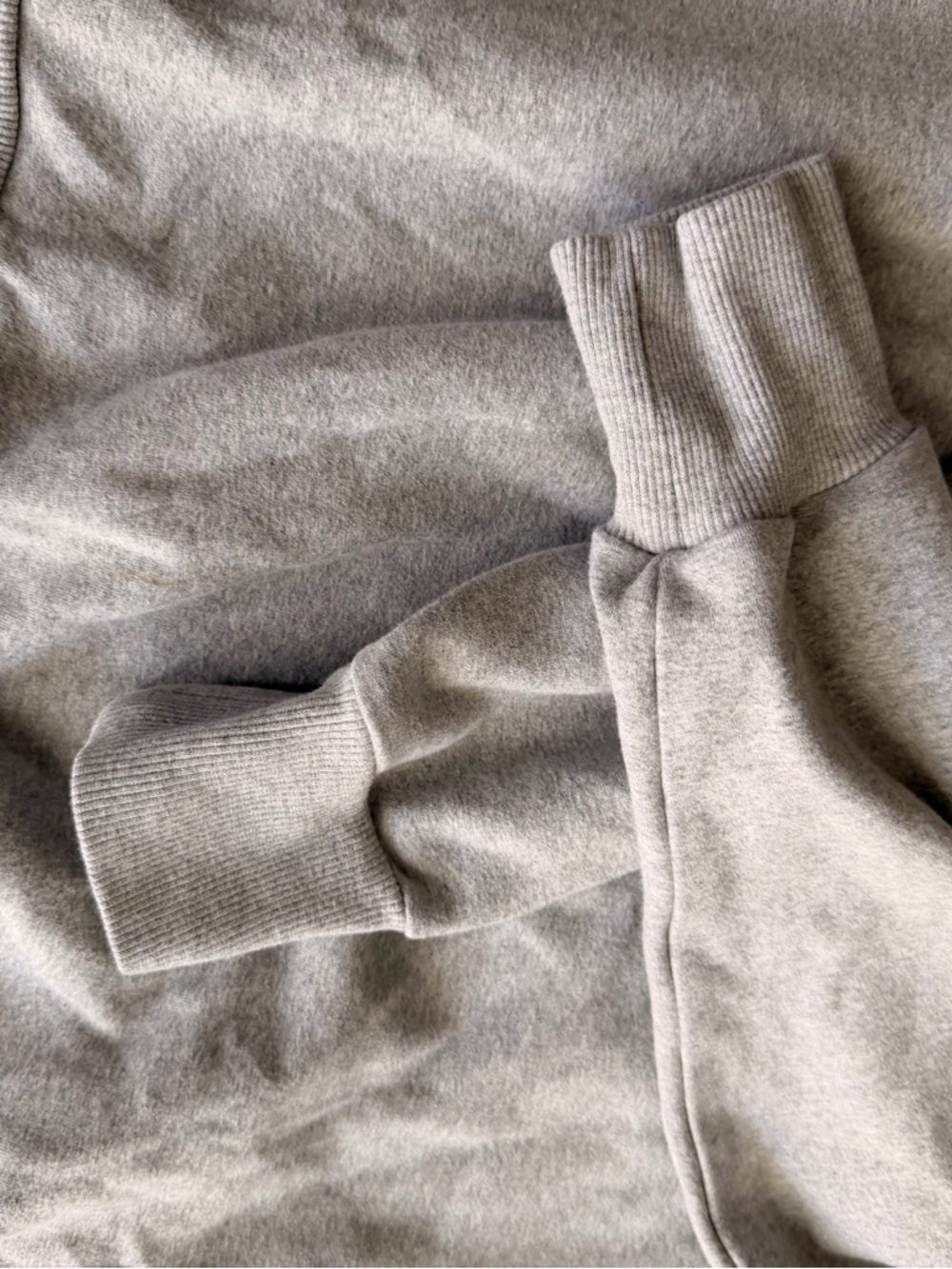 Maternity Jogger Pants and sweater in Light Gray - Picture 8 of 11